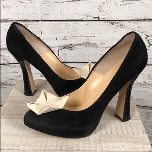 Black Suede Heels Beatrix Ong EU41 fits like US 10